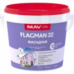 Краска ВД акриловая FLAGMAN 32 фасадная белая матовая 5 л купить в сети строительных магазинов Мастак