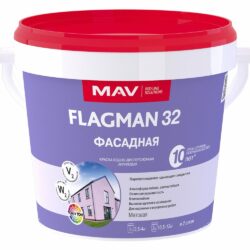 Краска ВД акриловая FLAGMAN 32 фасадная белая матовая 5 л купить в сети строительных магазинов Мастак