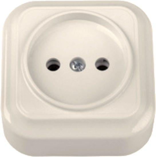 Розетка наружная BYLECTRICA Вариант бежевая (РА16-0101 бежевый) купить в Мастак Розетка наружная BYLECTRICA Вариант бежевая (РА16-0101 бежевый) купить в сети строительных магазинов Мастак