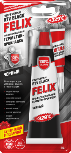 Герметик FELIX RTV Black 85 г (411040059) купить в сети строительных магазинов Мастак