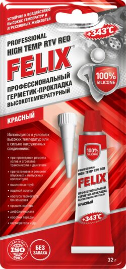 Герметик FELIX High Temp RTV Red 32 г (411040060) купить в сети строительных магазинов Мастак