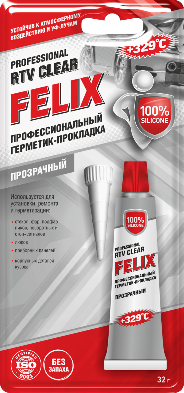 Герметик FELIX RTV Clear 32 г (411040061) купить в сети строительных магазинов Мастак