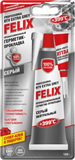 Герметик FELIX RTV Extra Grey 100 г (411040110) купить в сети строительных магазинов Мастак