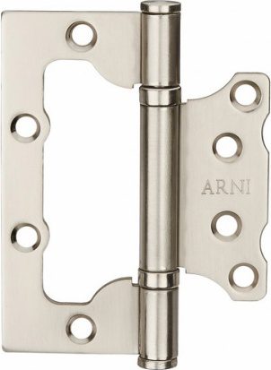 Петля дверная бабочка накладная 100х75 мм ARNI SN никель матовый 2 штуки (4818257297144) купить в Мастак Петля дверная бабочка накладная 100х75 мм ARNI SN никель матовый 2 штуки (4818257297144) купить в сети строительных магазинов Мастак