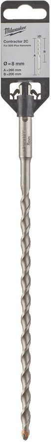 Бур (сверло) SDS-plus 8x200х260 мм MILWAUKEE Contractor 2C (4932471230) купить в сети строительных магазинов Мастак