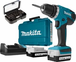 Дрель-шуруповерт аккумуляторная MAKITA DF 347 DWE X8 (DF347DWEX8) купить в сети строительных магазинов Мастак