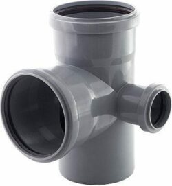 Крестовина двухплоскостная для внутренней канализации 110/110х87/50 правая РосТурПласт (36541) купить в сети строительных магазинов Мастак