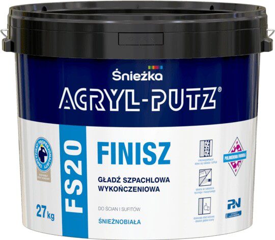 Шпатлевка полимерная финишная SNIEZKA Acryl-Putz FS20 Finisz белая 27 кг купить в сети строительных магазинов Мастак