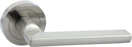 Ручка дверная на розетке LOCKIT Сплит R01 SN никель матовый купить в Мастак Ручка дверная на розетке LOCKIT Сплит R01 SN никель матовый купить в сети строительных магазинов Мастак