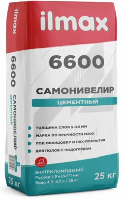 Самонивелир цементный ILMAX 6600 25 кг купить в сети строительных магазинов Мастак