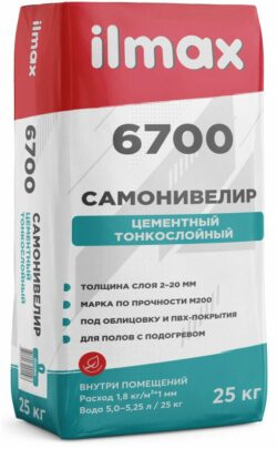 Самонивелир цементный ILMAX 6700 25 кг купить в сети строительных магазинов Мастак