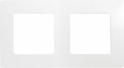 Рамка двухместная LEGRAND Etika белая (672502) купить в сети строительных магазинов Мастак