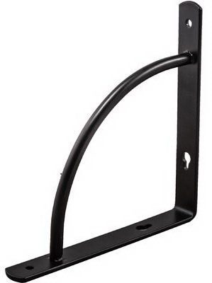 Полкодержатель AKS ORBIT 200х200х20х3 мм черный (68528) купить в сети строительных магазинов Мастак