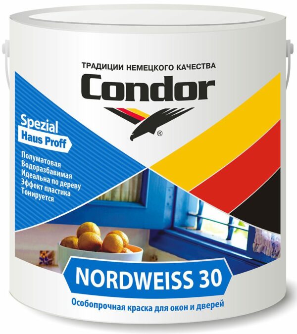 Краска акриловая CONDOR Nordweiss 30 3 кг купить в сети строительных магазинов Мастак