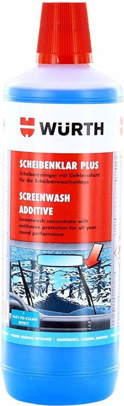 Стеклоомыватель зимний концентрат -63°C WURTH Scheibenklar Plus 1 л (0892332840) купить в сети строительных магазинов Мастак