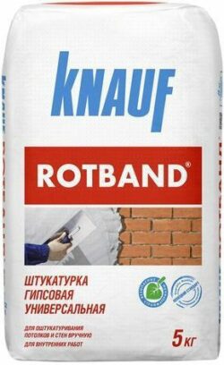 Штукатурка гипсовая KNAUF Rotband под окраску 5 кг купить в сети строительных магазинов Мастак