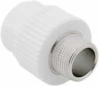 Ниппель ПП 20х1/2" с наружной резьбой белый РосТурПласт (10662) купить в сети строительных магазинов Мастак