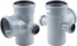 Крестовина двухплоскостная для внутренней канализации 110/110х87