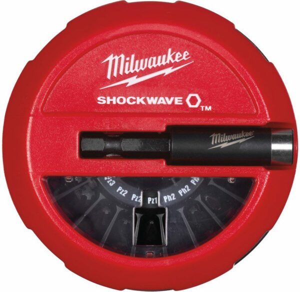 Набор бит с магнитным держателем MILWAUKEE Shockwave 15 предметов (4932430904) купить в сети строительных магазинов Мастак