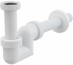Сифон для умывальника и биде пластик O32 ALCAPLAST (A45F-DN32-BL-01) купить в сети строительных магазинов Мастак