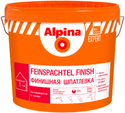 Шпатлевка полимерная финишная ALPINA Expert Feinspachtel Finish белая 25 кг купить в сети строительных магазинов Мастак