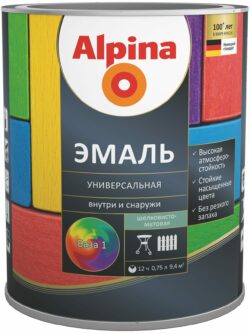 Эмаль алкидная ALPINA Универсальная База 1 0