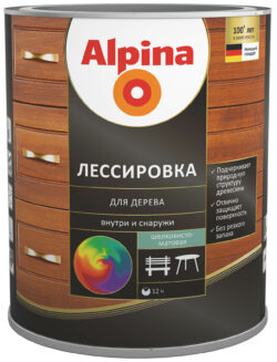 Средство защитное ALPINA Лессировка для дерева черный 2