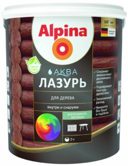 Лазурь для дерева ALPINA Аква прозрачный 10 л (948103577) купить в сети строительных магазинов Мастак