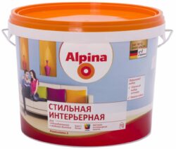 Краска ПВА ALPINA Стильная интерьерная База 1 белая 5 л (948103082) купить в сети строительных магазинов Мастак