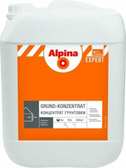 Грунтовка ALPINA Expert Grund-konzentrat бесцветный 10 л (948102187) купить в сети строительных магазинов Мастак