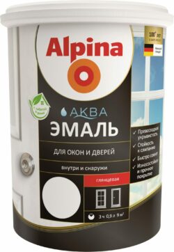 Эмаль акриловая ALPINA Аква Для окон и дверей белый 0