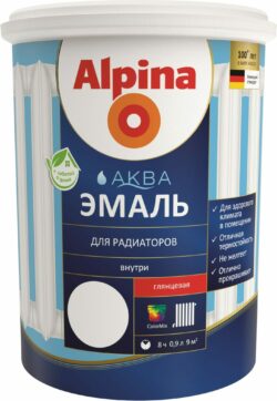 Эмаль акриловая ALPINA Аква Для радиаторов белый 0