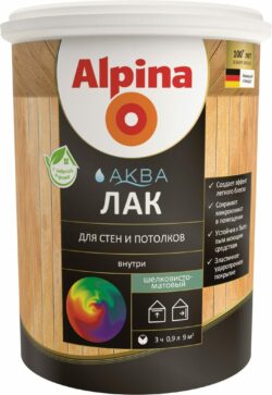 Лак акриловый ALPINA Аква Для стен и потолков прозрачный 0