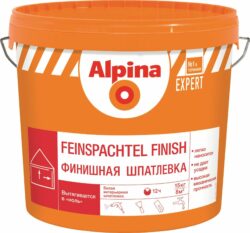 Шпатлевка полимерная финишная ALPINA Expert Feinspachtel Finish белая 15 кг купить в сети строительных магазинов Мастак