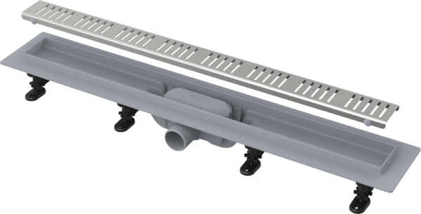 Водоотводящий желоб с порогами для перфорированной решетки Simple ALCAPLAST (APZ10-550M) купить в сети строительных магазинов Мастак