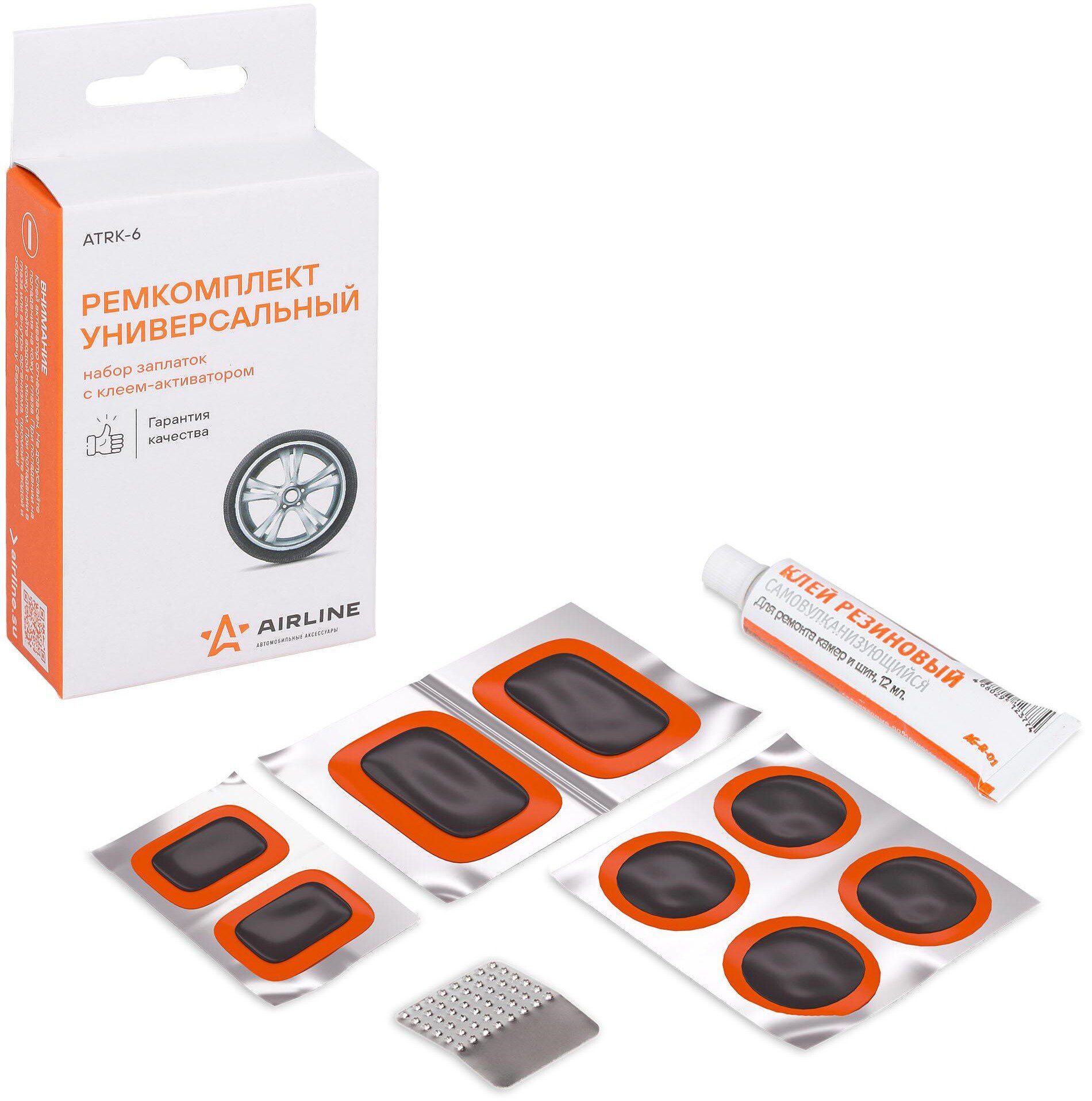 Набор для ремонта камер AIRLINE (ATRK-6) купить в Мастак Набор для ремонта камер AIRLINE (ATRK-6) купить в сети строительных магазинов Мастак