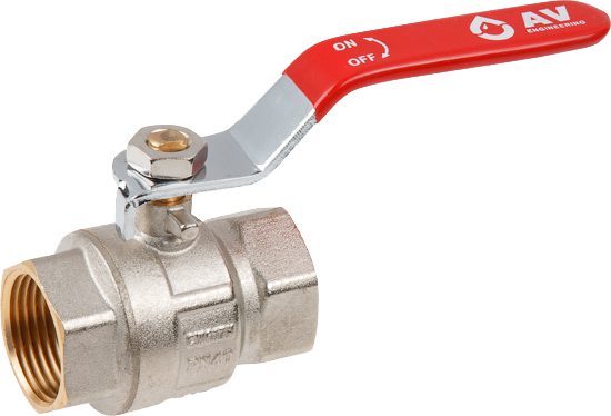 Кран шаровой 1" PN40 с внутренней резьбой ручка AV ENGINEERING (AVE090001) купить в Мастак Кран шаровой 1" PN40 с внутренней резьбой ручка AV ENGINEERING (AVE090001) купить в сети строительных магазинов Мастак