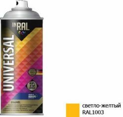 Эмаль аэрозольная унивресальная светло-желтый INRAL Universal Enamel 400 мл (26-7-6-040) купить в сети строительных магазинов Мастак