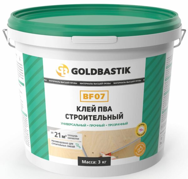 Клей строительный GOLDBASTIK 3 кг (BF 07) купить в сети строительных магазинов Мастак