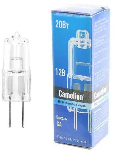 Лампа галогенная G4 CAMELION JC 20 Вт купить в Мастак Лампа галогенная G4 CAMELION JC 20 Вт купить в сети строительных магазинов Мастак