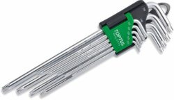 Набор ключей Torx T10H-Т50H 9 предметов экстра длинных TOPTUL (GAAL0915) купить в сети строительных магазинов Мастак