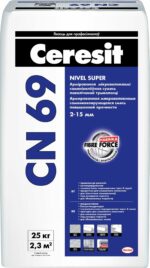 Самонивелир цементный CERESIT CN 69 25 кг купить в сети строительных магазинов Мастак