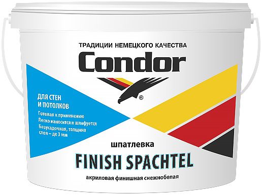 Шпатлевка полимерная финишная CONDOR Finish Spachtel белая 1