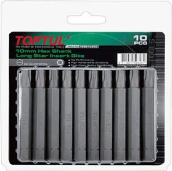 Насадка Torx T20 75 мм 10 штук TOPTUL (FSEB1220G) купить в сети строительных магазинов Мастак