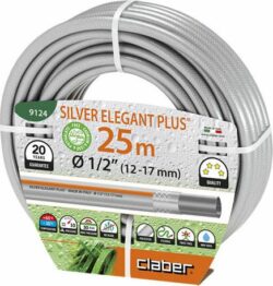 Шланг поливочный CLABER Silver elegant plus 1/2" 25 м (12-17 MM) купить в сети строительных магазинов Мастак