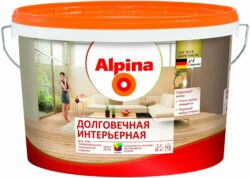 Краска виниловая ALPINA Долговечная интерьерная белый База 1 5 л (948102054) купить в сети строительных магазинов Мастак