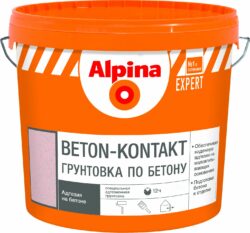 Грунтовка ALPINA Expert Beton-kontakt розовый 4 кг (948102195) купить в сети строительных магазинов Мастак