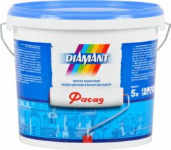 Краска ВД акриловая DIAMANT Фасад белый 5л 7