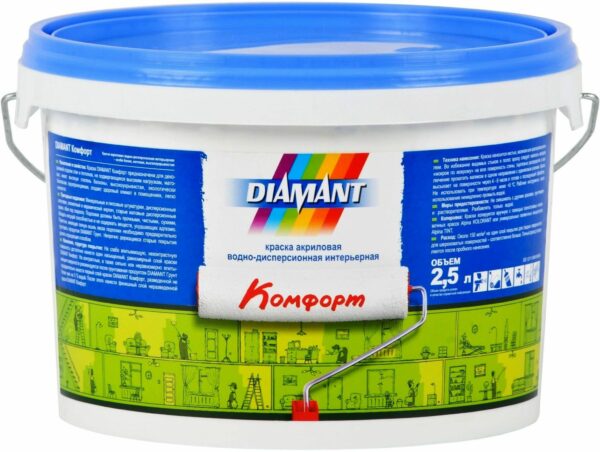 Краска акриловая DIAMANT Комфорт белый 2