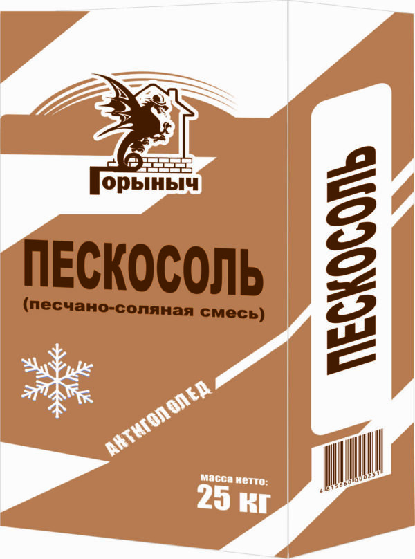 Пескосоль ГОРЫНЫЧ Антигололед 25 кг купить в сети строительных магазинов Мастак